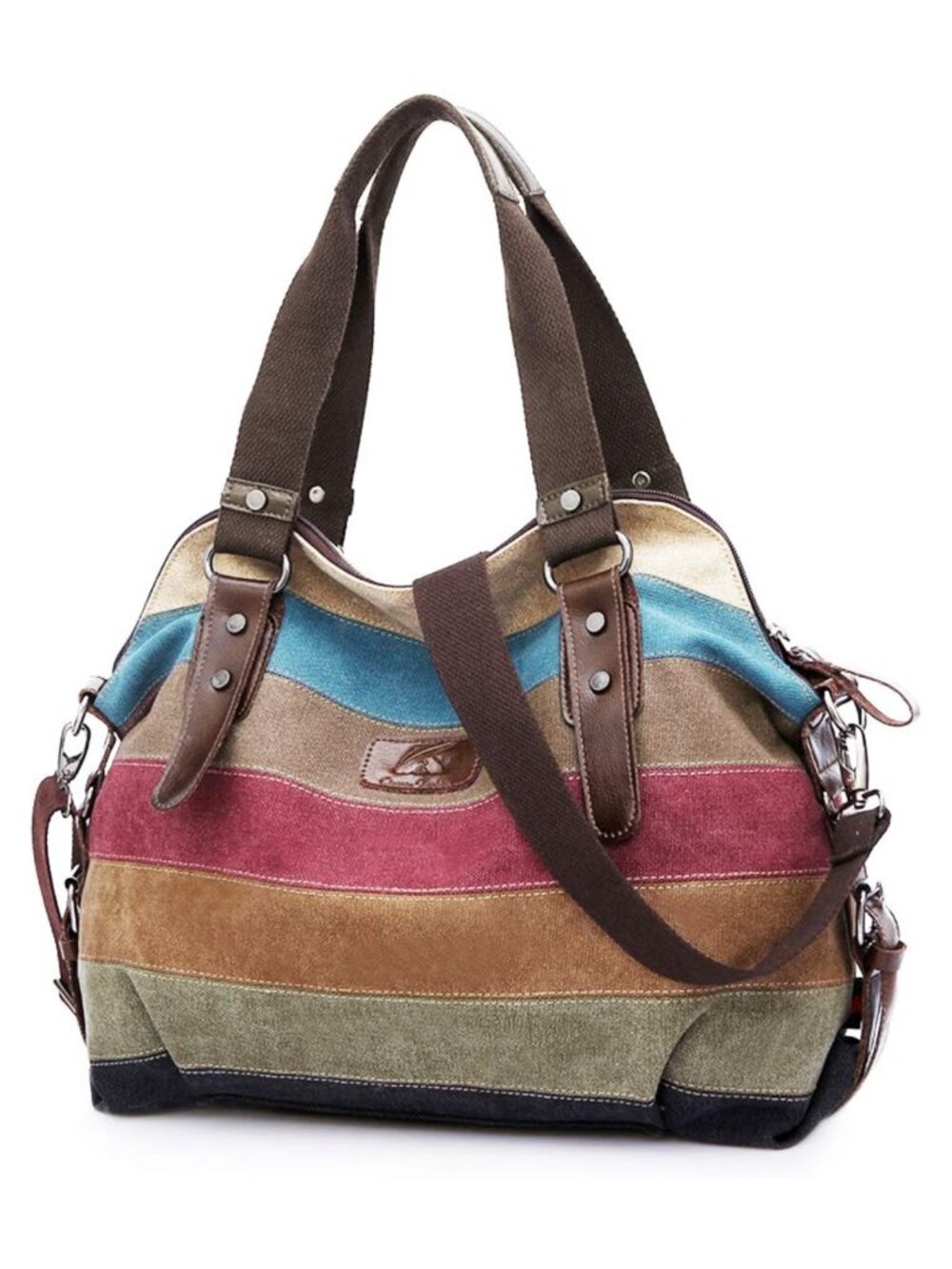 Canvas Shoulder Bag Cross Body Tote Handbag for Women
